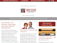 Tablet Screenshot of irvinelawfirm.com